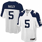 Nike Men & Women & Youth Cowboys #5 Dan Bailey Thanksgiving White Team Color Game Jersey,baseball caps,new era cap wholesale,wholesale hats